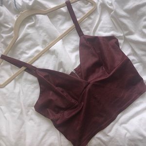 Charlotte Russe Maroon Crop Top